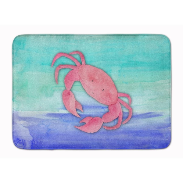 Carolines Treasures Crab Watercolor Machine Washable Memory Foam Mat BB7420RUG - main